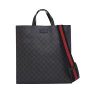 Gucci Vintage Pre-owned Belagd canvas gucci-vskor Black, Dam