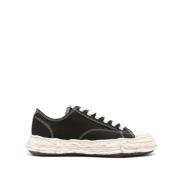 Maison Margiela Svarta Canvas Sneakers med Tjock Sula Black, Herr