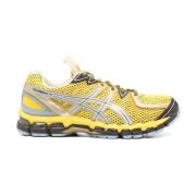 Asics Gula Mesh Low-Top Sneakers med Silver Accents Yellow, Herr