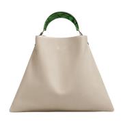 Marni Venice Hobo Medium Beige Läder Väska Beige, Dam