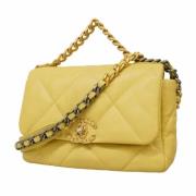 Chanel Vintage Pre-owned Laeder chanel-vskor Yellow, Dam