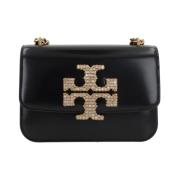 Tory Burch Svart Borstad Läder Axelväska Black, Dam