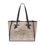 Gianni Chiarini Kamelull Boucle Shoppingväska Brown, Dam