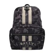 Bally Logo Nylon Ryggsäck Black, Herr