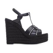 Saint Laurent Kil Espadrilles Sandaler Black, Dam