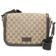 Gucci Vintage Pre-owned Canvas crossbodyvskor Beige, Dam