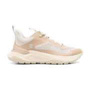 Timberland Beige Mesh Sneakers Snörning Design Beige, Dam