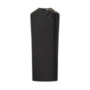 Lanvin Svart Ringdetalj Midi Klänning Black, Dam