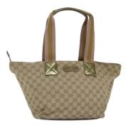 Gucci Vintage Pre-owned Canvas totevskor Beige, Dam