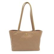 Chanel Vintage Pre-owned Laeder totevskor Beige, Dam