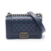 Chanel Vintage Pre-owned Tyg chanel-vskor Blue, Dam