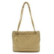 Chanel Vintage Pre-owned Laeder chanel-vskor Beige, Dam