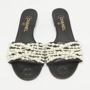 Chanel Vintage Pre-owned Laeder sandaler Black, Dam