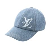 Louis Vuitton Vintage Pre-owned Denim hattar-och-kepsar Blue, Dam