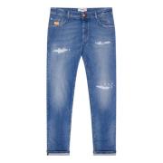 Carlo Colucci Premium Tapered Fit Jeans - Brooklyn Blue, Herr