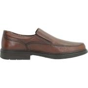 Fluchos Casual Läderloafers för Män Brown, Herr