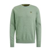 PME Legend Cotton Mouline R-Neck Pullover Green, Herr