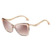 Jimmy Choo Beige Acetat Solglasögon Silver Brun Beige, Dam