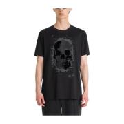 Antony Morato T-shirt med skalletryck i bomull Black, Herr