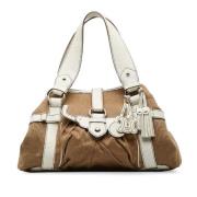 Celine Vintage Pre-owned Canvas handvskor Brown, Dam