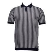 Gentiluomo Jacquard SS Polo i Mörkblå Blue, Herr