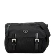 Prada Vintage Pre-owned Canvas crossbodyvskor Black, Dam