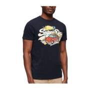 Superdry Grafisk Eclipse Summer Vibes T-shirt Black, Herr