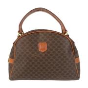 Celine Vintage Pre-owned Canvas handvskor Brown, Dam