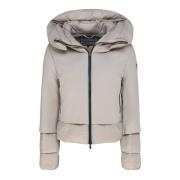 Canadian Classics Kort Pufferjacka med huva Beige, Dam