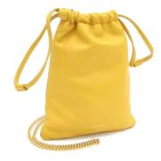 Saint Laurent Vintage Pre-owned Laeder axelremsvskor Yellow, Dam