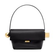 Jacquemus Svart Läder Crossbody Väska Black, Dam