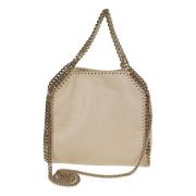 Stella McCartney Shaggy Deer Mini Tote med Guld Kedja Beige, Dam