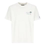 Saint Barth Vit Bomull Crew Neck T-shirt White, Herr