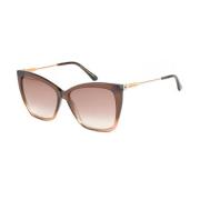 Jimmy Choo Brun Metall Solglasögon Kategori 3 Italien Brown, Dam