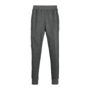 Jil Sander Gråa ull track pants med elastisk midja Gray, Herr