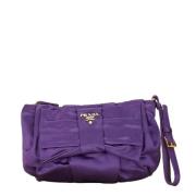 Prada Vintage Pre-owned Canvas prada-vskor Purple, Dam