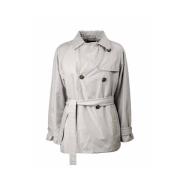 Fay Kort City Trench Coat Krokärm Gray, Dam