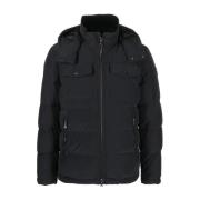 Paul & Shark Svart Mocka Hybrid Full Zip Jacka Black, Herr