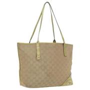 Gucci Vintage Pre-owned Canvas gucci-vskor Yellow, Dam