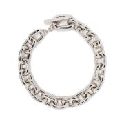 Paco Rabanne XL Link Halsband i Silver Gray, Dam