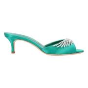 Manolo Blahnik Silke klackskor Green, Dam