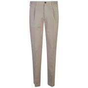 Incotex Beige Veckad Chino Byxor Beige, Herr