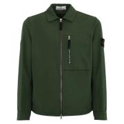 Stone Island Grön Nylon Bomull Jacka Green, Herr