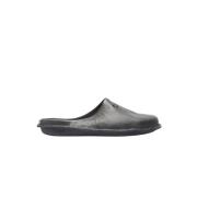 Comme des Garçons Broderade läder slip-on skor Black, Herr