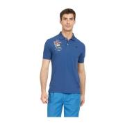 La Martina Herr Polo Skjorta Valther med Flag Logo Blue, Herr