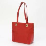 Salvatore Ferragamo Pre-owned Pre-owned Canvas axelremsvskor Red, Dam