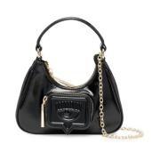 Chiara Ferragni Collection Svart Eco Läder Axelväska Black, Dam