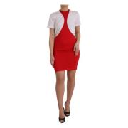 Dolce & Gabbana Röd Nylon Bodycon Miniklänning Red, Dam