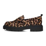 Hoff Stiliga loafers med leopardtryck Brown, Dam