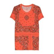 Majestic Filatures Orange All Over Print T-shirts Orange, Dam